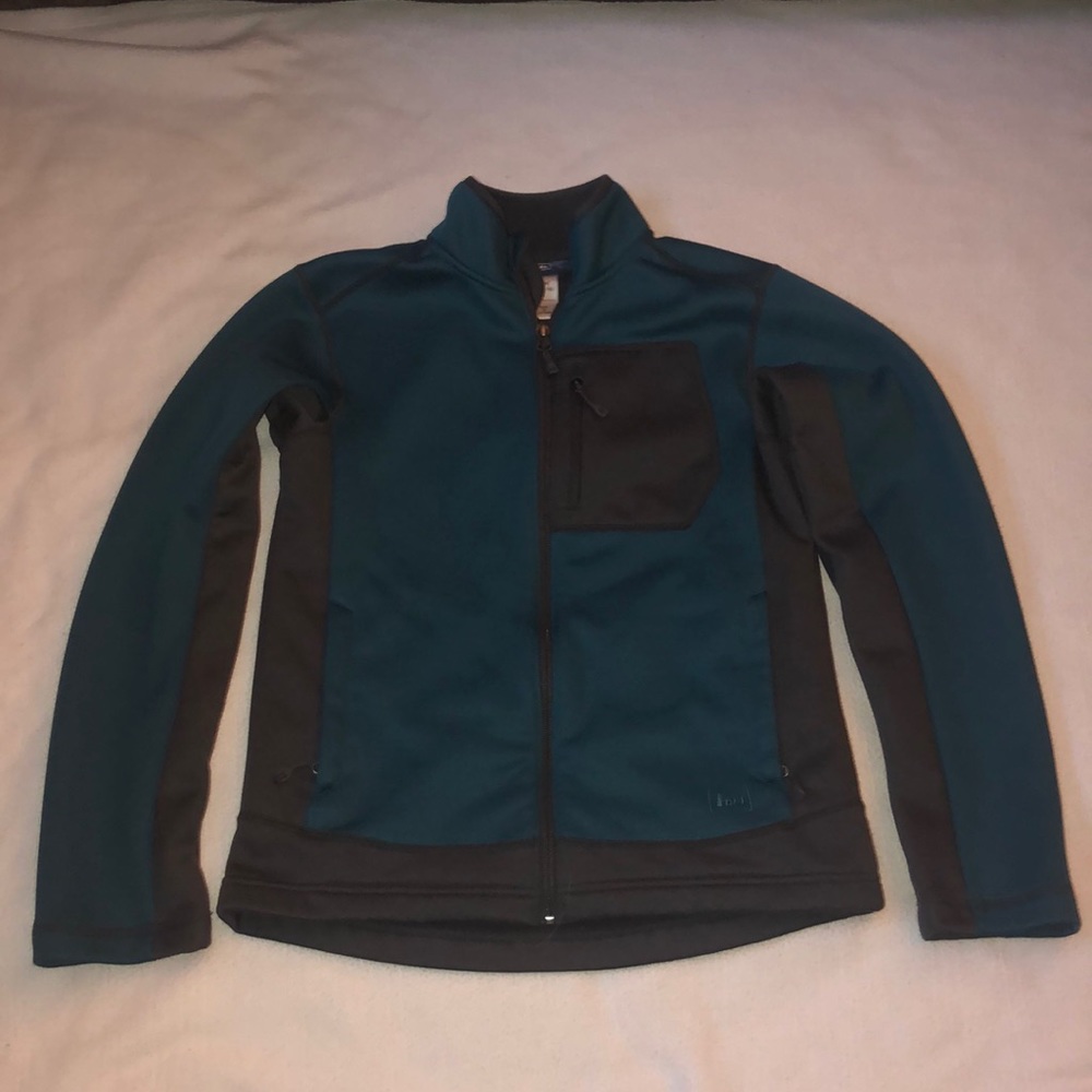 Boys REI Fleece Lined Jacket Teal and Gray